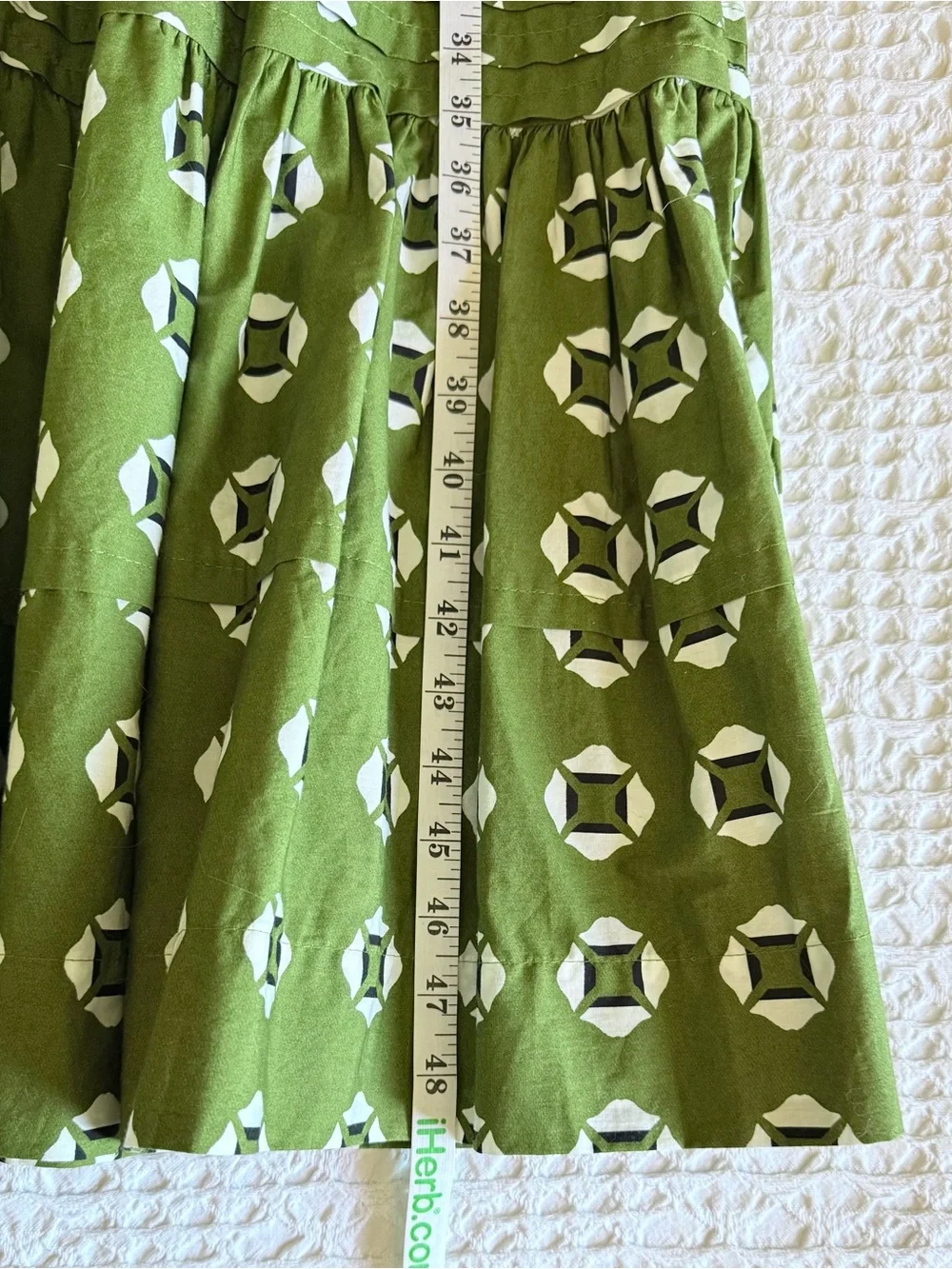 Anthropologie Somerset Maxi Dress Tiered Cotton Moss White Black Women’s XXS